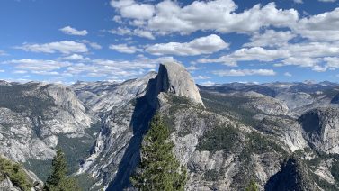 A view of Half Dome in Yosemite National Park