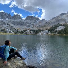 Relaxing lakeside in the Ansel Adams Wilderness