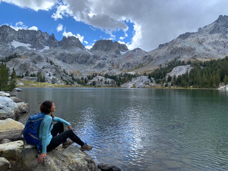 Relaxing lakeside in the Ansel Adams Wilderness