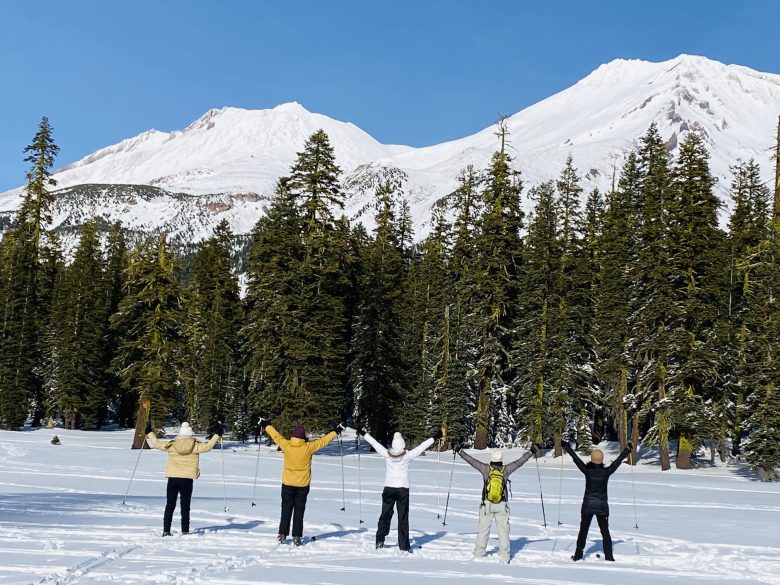 Cross country skiing with Hiker Babes
