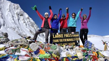 Mission accomplished! We made it to Larke Pass... elevation 17,000 feet